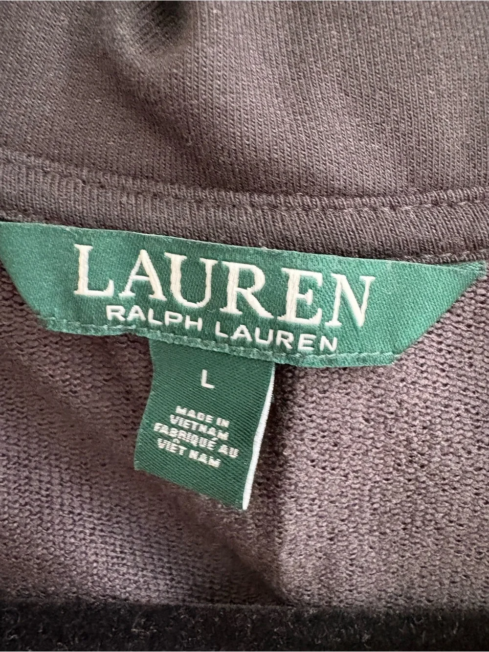 Lauren Ralph Lauren Black Quilted Zip Front Vest Women’s Size L